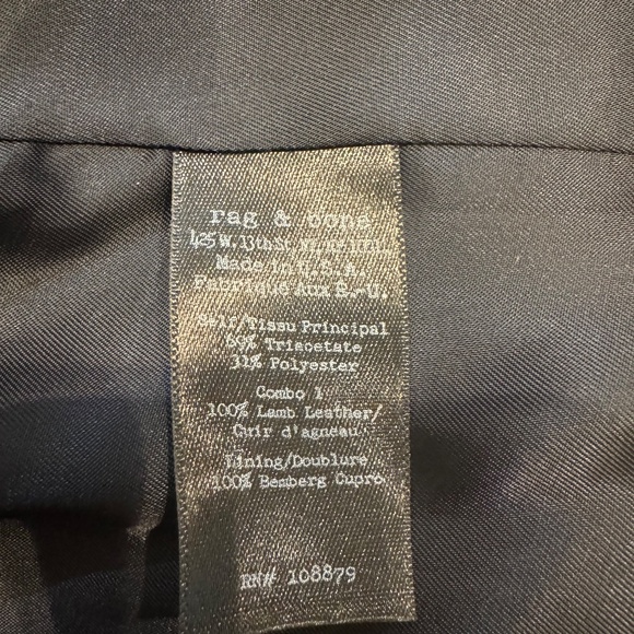 Rag and Bone Blazer with Lamb Leather Details - Picture 6 of 6